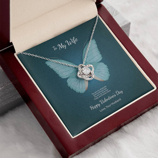 Valentine's Day Gift to Wife - Butterfly - Love Knot Necklace