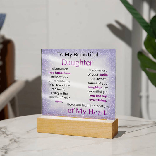Gift For Daughter - Sweet Sound - Square Acrylic Plaque