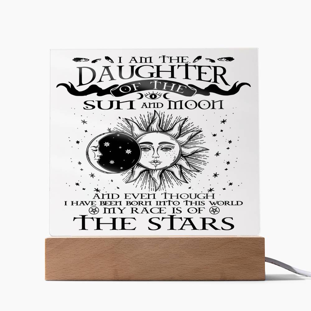 Square Acrylic Plaque - Daughter of Son and Moon