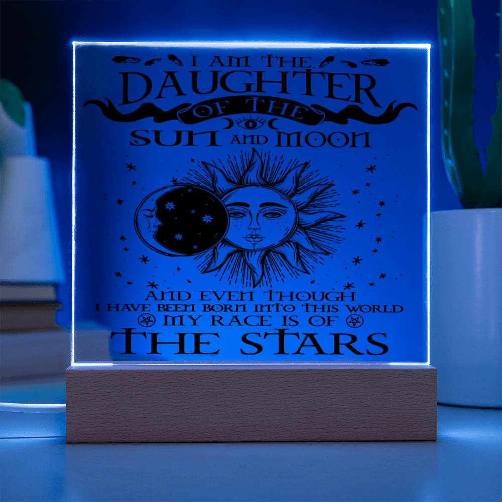 Square Acrylic Plaque - Daughter of Son and Moon