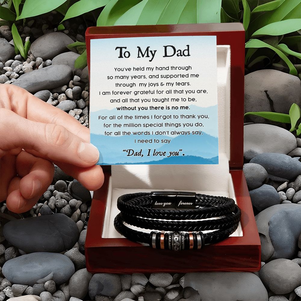 Gift for Dad - Dad Held My Hand - Love You Forever Bracelet