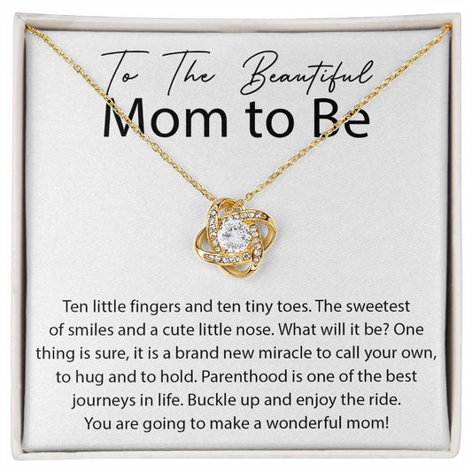 Mother's Day Gift - Mom to Be - You Will Make a Wonderful Mom - Love Knot Necklace