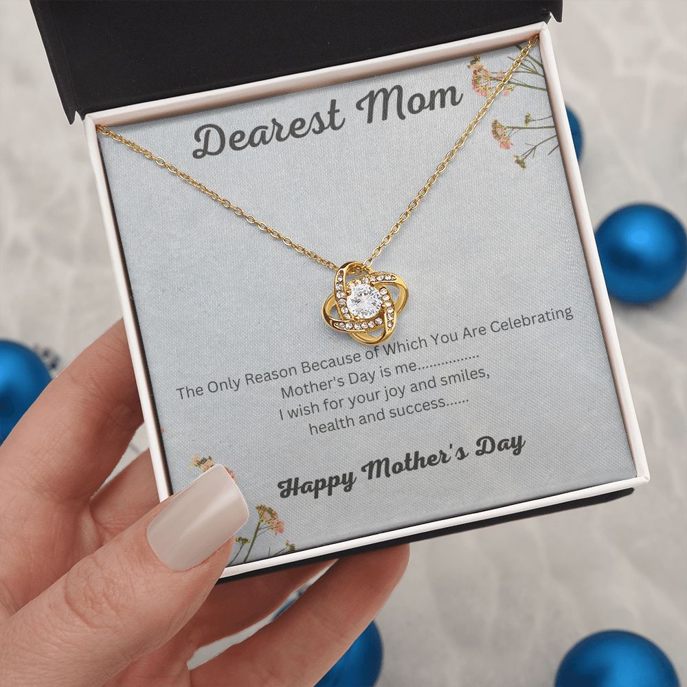 Mother's Day Gift - Because of Me - Loveknot Necklace