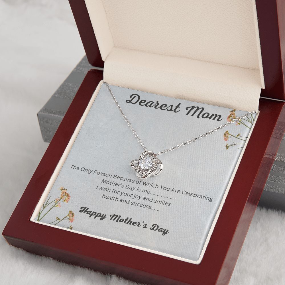 Mother's Day Gift - Because of Me - Loveknot Necklace