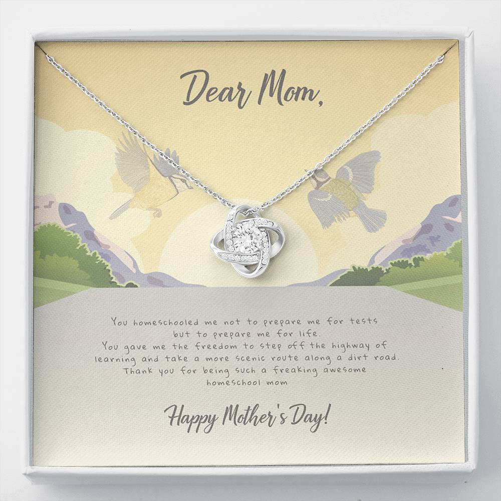 Mother's Day Necklace Gift with Message Card for Homeschool Mom