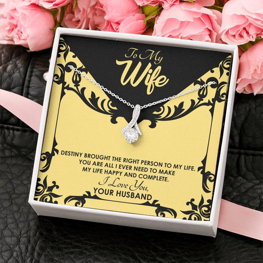 To My Wonderful Wife Alluring Beauty Necklace