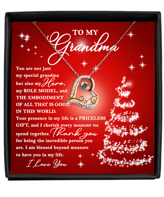 To My Grandma - Priceless GIft - Love Dancing Necklace