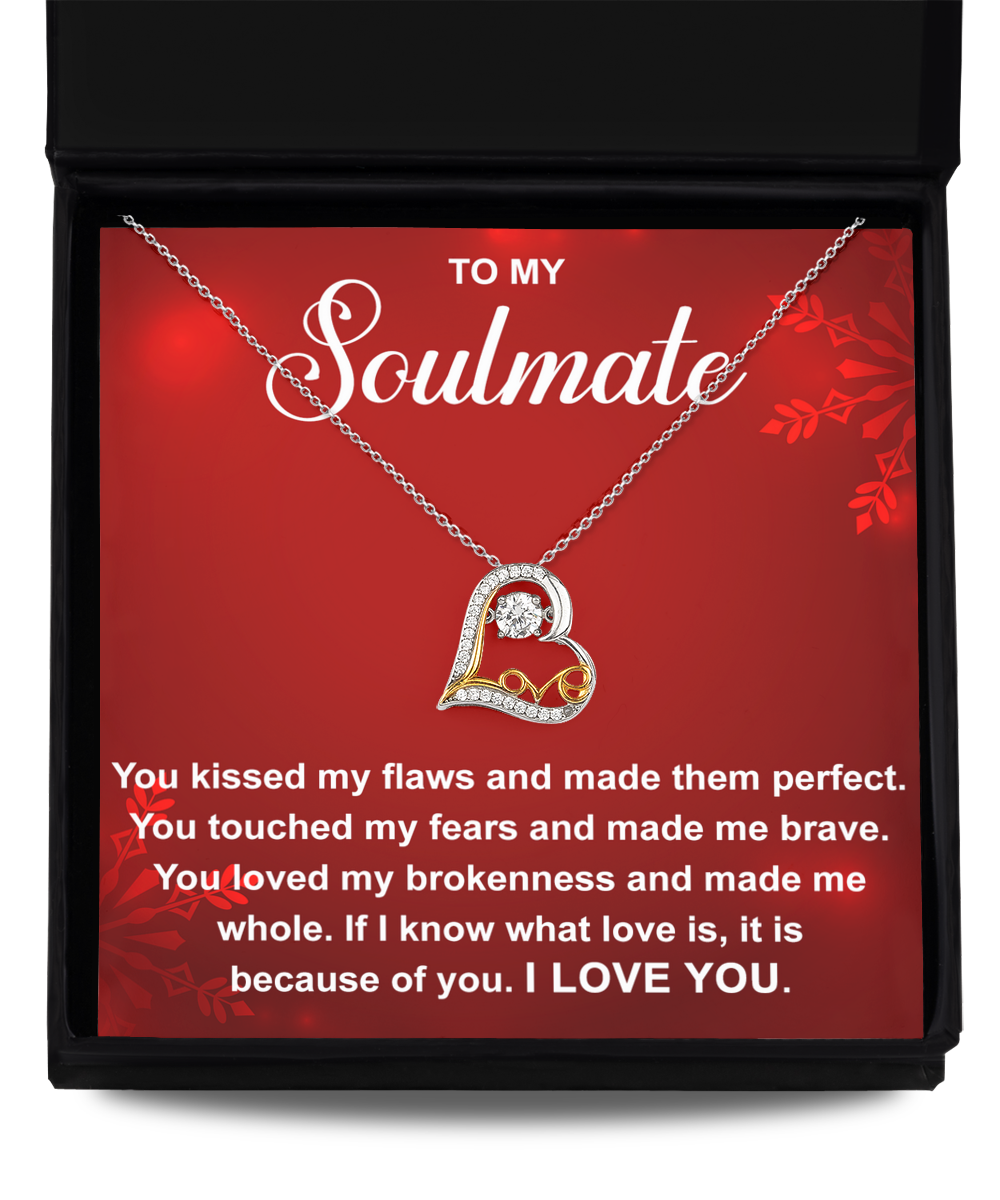 Gift to Soulmate - You Made Me Whole - Love Dancing Necklace
