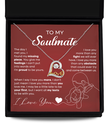 To My Soulmate - Missing Piece - Dancing Love Necklace